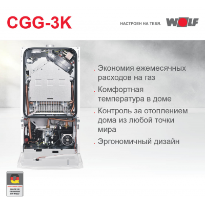 Газовый традиционный котёл WOLF CGG-3-28 (28 кВт)