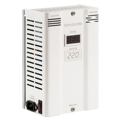 Фазоинверторный стабилизатор для газовых котлов отопления TEPLOCOM ST-400 INVERTOR (400 ВА)